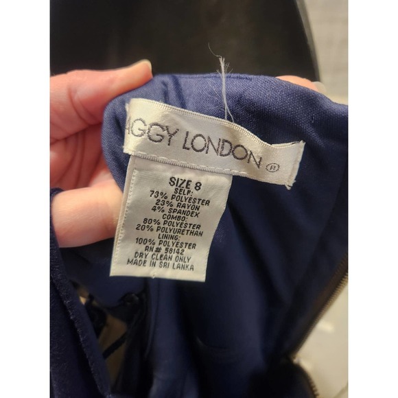 Maggy London Navy Blue‎ and Brown Dress - Picture 4 of 4